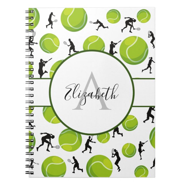 Carnet Entraîneur du joueur de tennis Personnalisé Ajoute (Devant)