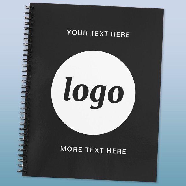 Carnet Entreprise de promotion commerciale avec logo et t (Logo custom text business promotional notebook)