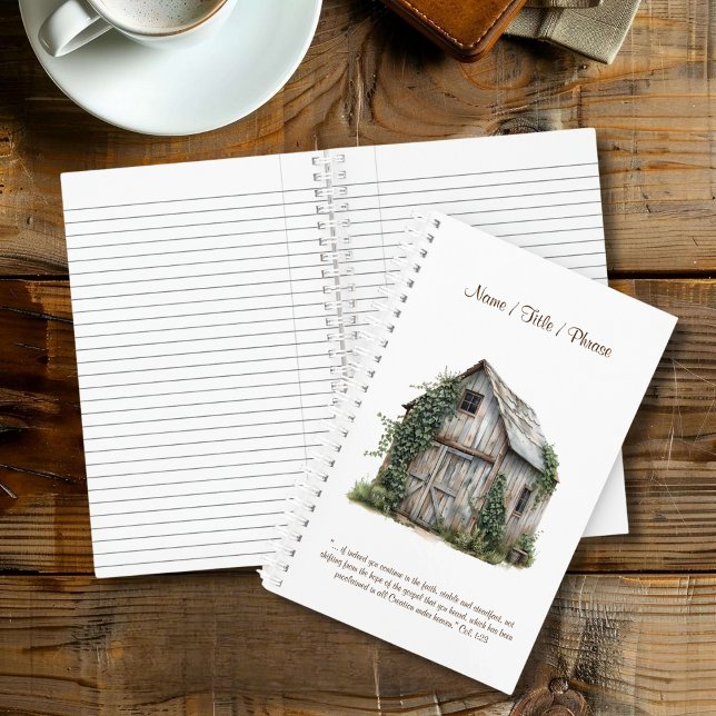 Carnet Entreprise Rustique Personnalisé Spirale Moyenne (Créateur téléchargé)