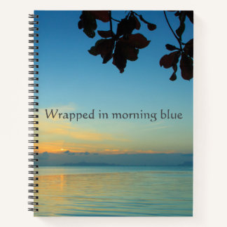 Carnet Enveloppé de bleu matinée, nature côtière 