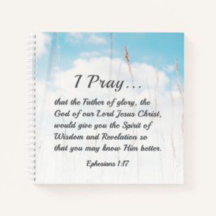 Carnet Éphésiens 1:17 Prière biblique pour la révélation 