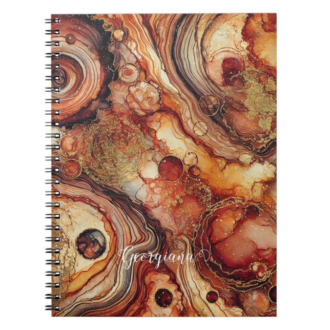 Carnet Épice Citrouille personnalisé Encre d'alcool autom (Devant)
