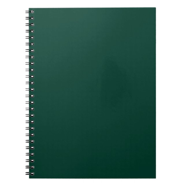 Carnet Épinette de couleur solide vert foncé (Devant)