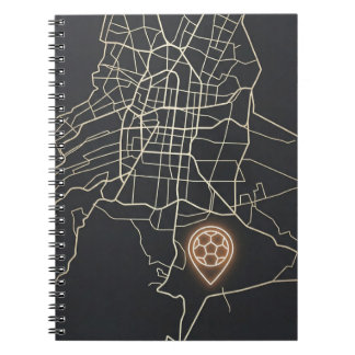 Carnet Épingle de carte de NYC minimaliste de football en