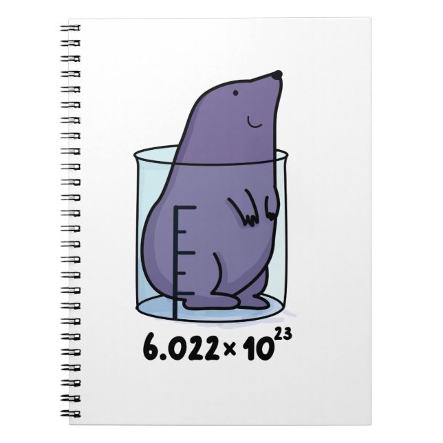 Carnet Équation de la taupe Mignonne taupe dans un bêcher (Devant)
