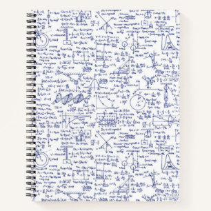 Carnet Equations de physique en stylo bleu //