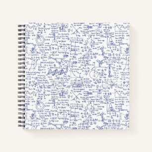 Carnet Equations de physique en stylo bleu //