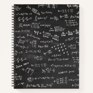 Carnet Équations Mathématiques Tableau Noir Formules Sp
