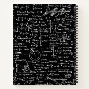 Carnet Equations Physique sur Noir //