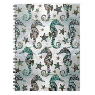 Carnet Équestre de mer Starfish Abalone Motif