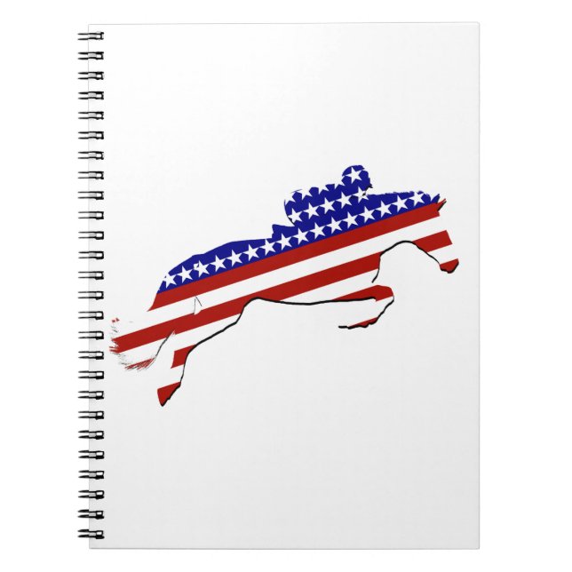 Carnet Équestre patriotique des États-Unis (Devant)