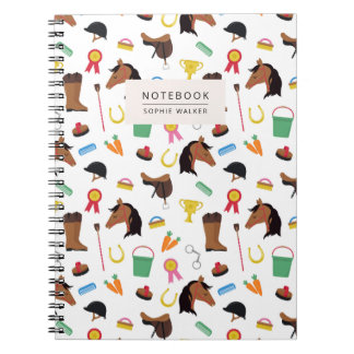 Carnet Equestrian Horse Pattern Notebook