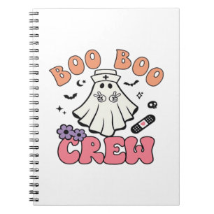 Carnet Équipage Boo Boo Infirmière Halloween Fantôme Drôl