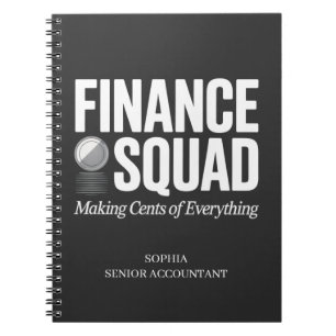 Carnet Équipe de finance nom personnalisé humour de burea