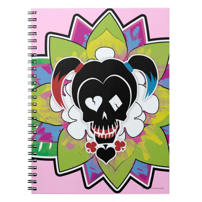 Carnet Équipe de suicide | Harley Quinn Crâne tatouage (Devant)