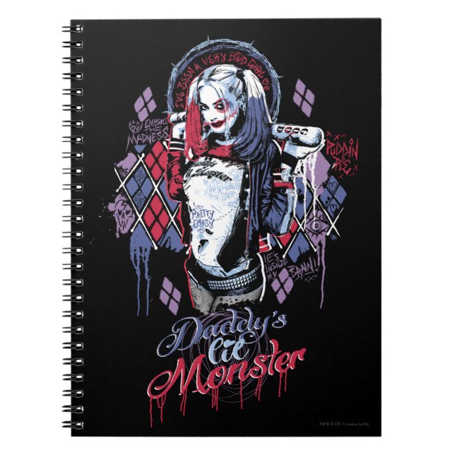 Carnet Équipe de suicide | Harley Quinn Graffiti encré (Devant)