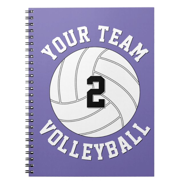 Carnet Équipe de volleyball Nom et joueur Jersey Nombre S (Devant)