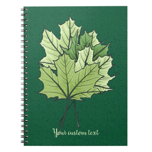 Carnet Érable vert du printemps Amoureux de la nature Feu (Devant)