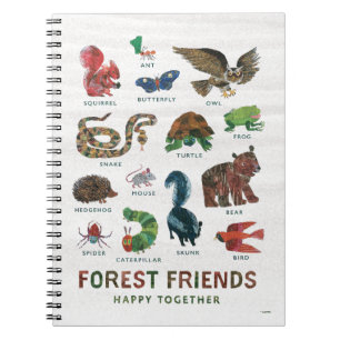 Carnet Eric Carle Les amis de la forêt heureux ensemble