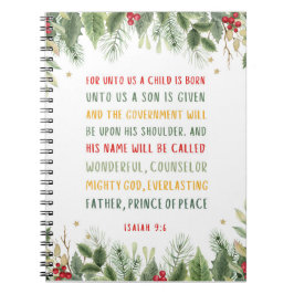 Carnet Ésaïe 9:6 Pour nous un enfant est né Noël