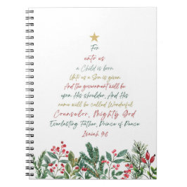 Carnet Ésaïe 9:6 Pour nous un enfant est né Noël
