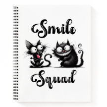 Escouade souriante avec conception de chats amusan