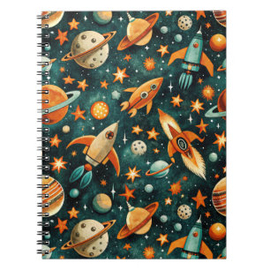 Carnet Espace atomique de milieu de siècle Orange sarcell