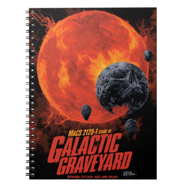 Carnet Espace cimetière crâne Halloween Galaxie des horre (Devant)