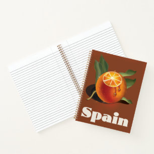 Carnet Espagne orange affiche voyage