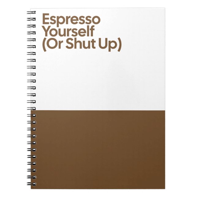Carnet Espresso Yourself Funny Notebook (Devant)