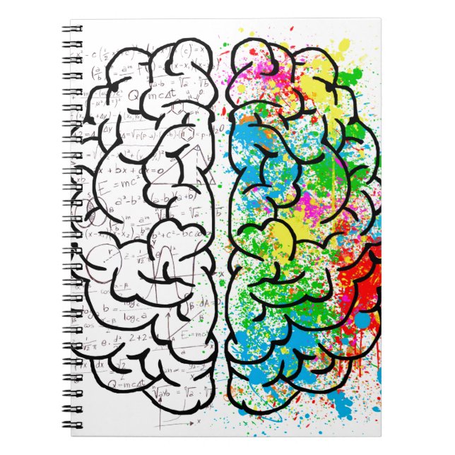 Carnet esprit cerveau psychologie idée coeurs (Devant)