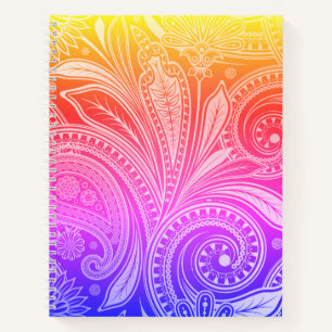 Carnet Esquisse Cartes Notebook-Flora Arc-en-ciel