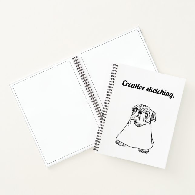 Carnet esquisse de chien créative (Intérieur)
