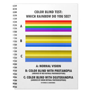 Carnet Essai de daltonisme que l'arc-en-ciel vous voient