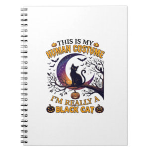 Carnet Est Costume Humain Chat Noir Halloween Lune_1
