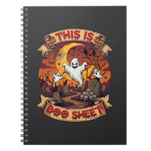 Carnet Est Feuille Boo Fantôme de Halloween Cimetière Cit