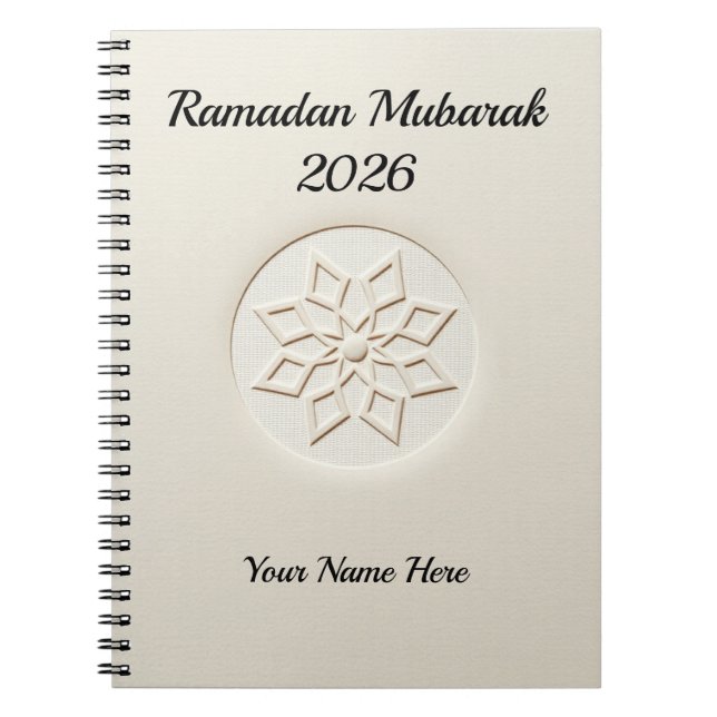 Carnet Esthétique Propre Ramadan Neutre (Devant)