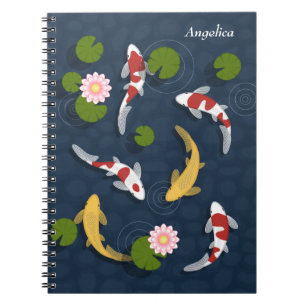 Carnet Étang à poissons de Koi de Japonais