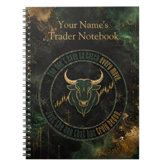 Carnet État d'esprit de trading Émeraude Or Taureau