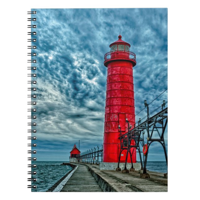Carnet États-Unis, Grand Haven, Michigan, phare (Devant)