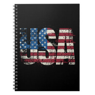 Carnet Etats-Unis gruner la conception de texte avec drap