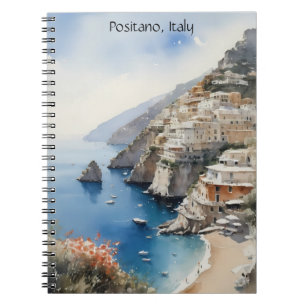 Carnet Été à Positano Italie Illustration aquarelle