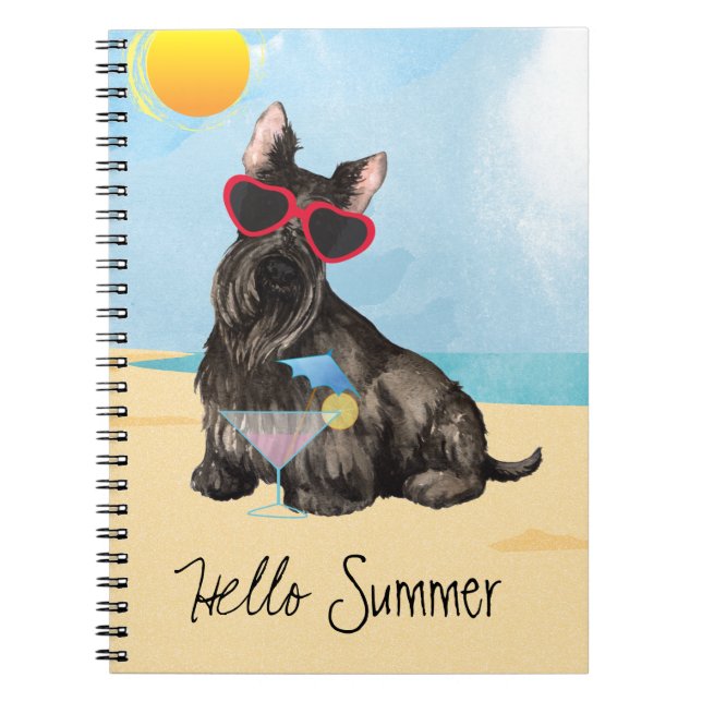 Carnet Été écossais Terrier (Devant)