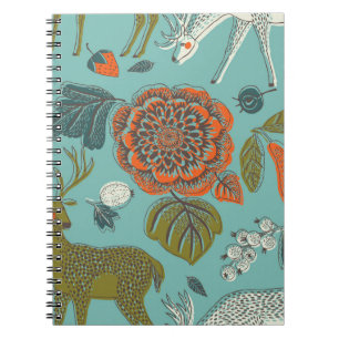 Carnet Eté Jardin Cerf Illustration transparente.
