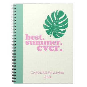 Carnet Eté Monstera Leaf Nature Personnalisée