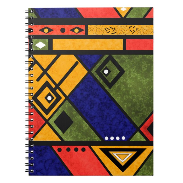 Carnet Ethno africain sans couture traditionnelle motif (Devant)