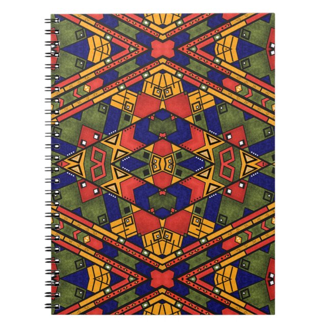 Carnet Ethno africain sans couture traditionnelle motif (Devant)