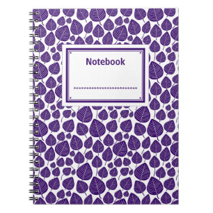 Carnet Étiqueté - Deep Purple sur Blanc