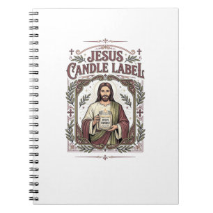 Carnet Étiquette de bougie Jésus Bougie Jésus Foi chrétie