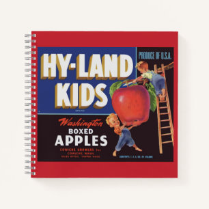 Carnet Étiquette de pommes de Washington Hyland Kids des